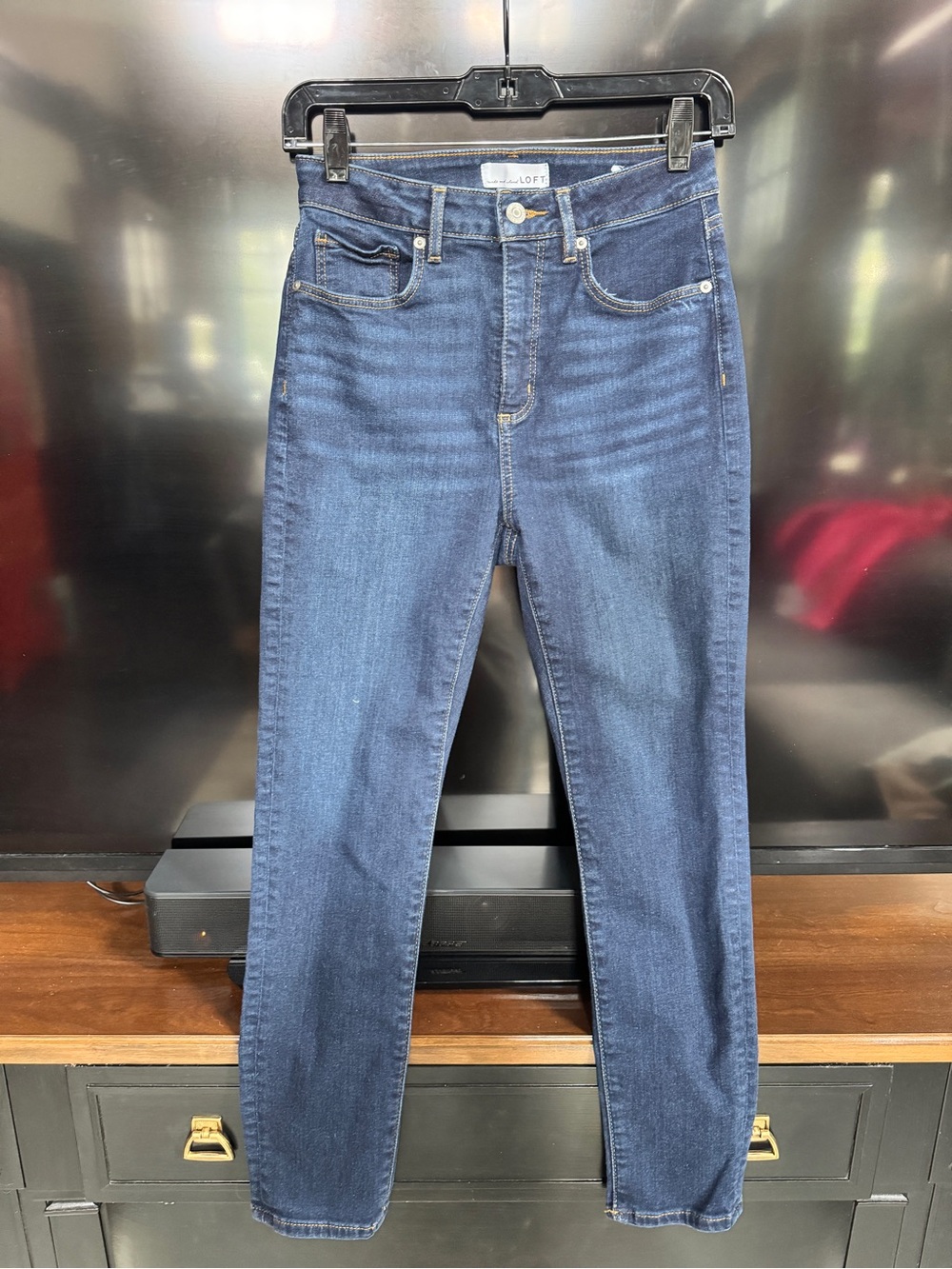 LOFT Women's Skinny Jeans in Dark Blue Indigo